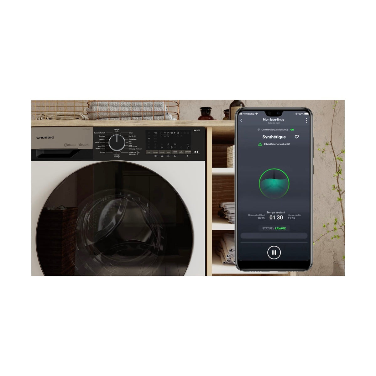 Lave linge hublot GRUNDIG GW7P79419W Reconditionné