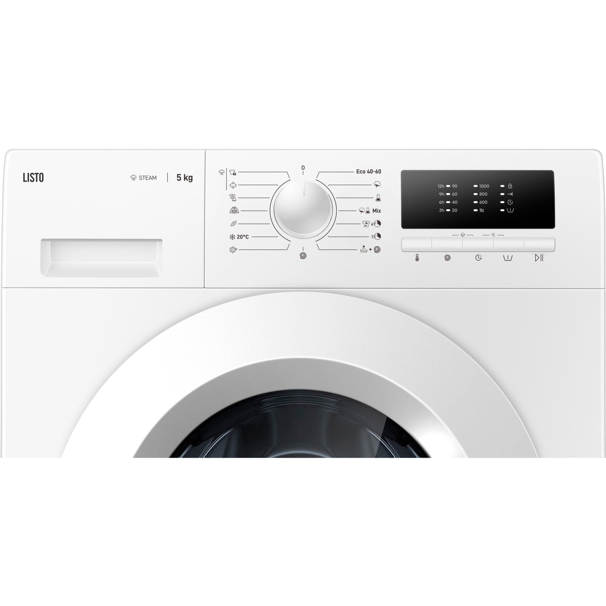 Lave linge compact LISTO LF510-L2b - 5 kg - 1000 tr/min - Classe A - Moteur induction