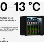 Mini réfrigérateur KLARSTEIN Beersafe porte miroir 44x48cm LED Noir
