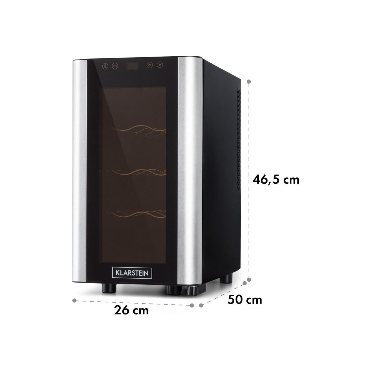 Cave à vin de service KLARSTEIN Reserva 8 Slim Uno - Inox Reconditionné
