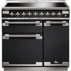 Piano de cuisson induction FALCON ELISE 90 CHARBON Mat satiné NICKEL