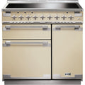 Piano de cuisson induction FALCON ELISE TAB IND 90 CM CREME NICKEL BROSSÉ