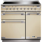 Piano de cuisson induction FALCON ELISE TAB IND 90 CM CREME NICKEL BROSSÉ