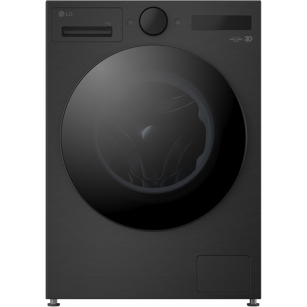 Lave linge hublot LG F14X76BSTA - 11 kg - 1400 tr/min - Classe A - Moteur direct drive - Autodosage - Wifi - Noir