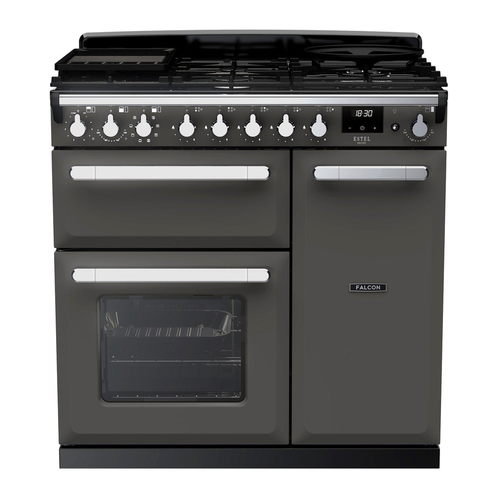 Piano de cuisson gaz FALCON ESTEL DELUXE TAB GAZ 90 CM ARDOISE CHROM