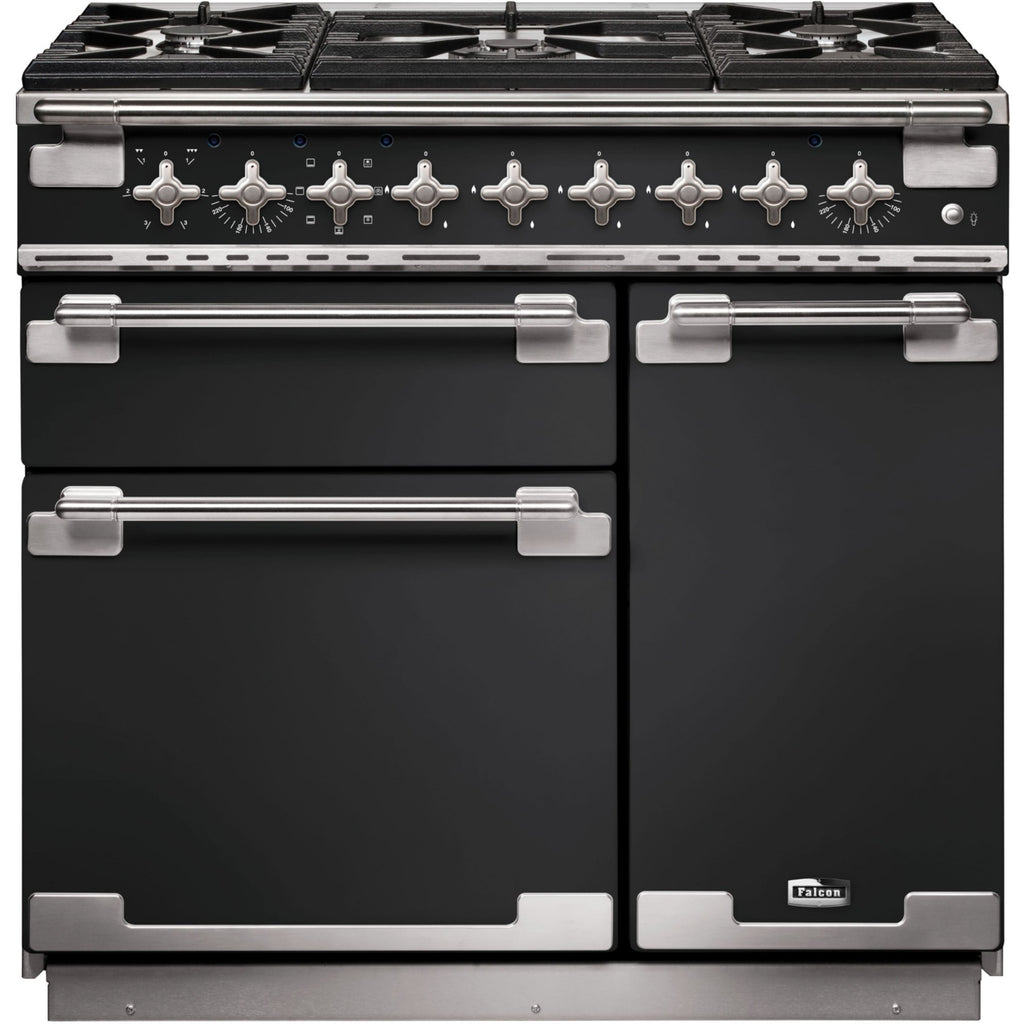 Piano de cuisson gaz FALCON ELISE 90 CHARBON Mat satiné NICKEL