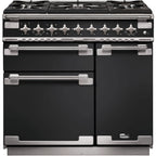 Piano de cuisson gaz FALCON ELISE 90 CHARBON Mat satiné NICKEL