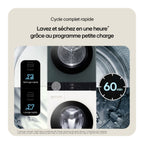Lave linge séchant hublot LG F214WT8WH - 12/10 kg - 1400 tr/min - Classe A - Moteur AI Direct Drive - Connecté