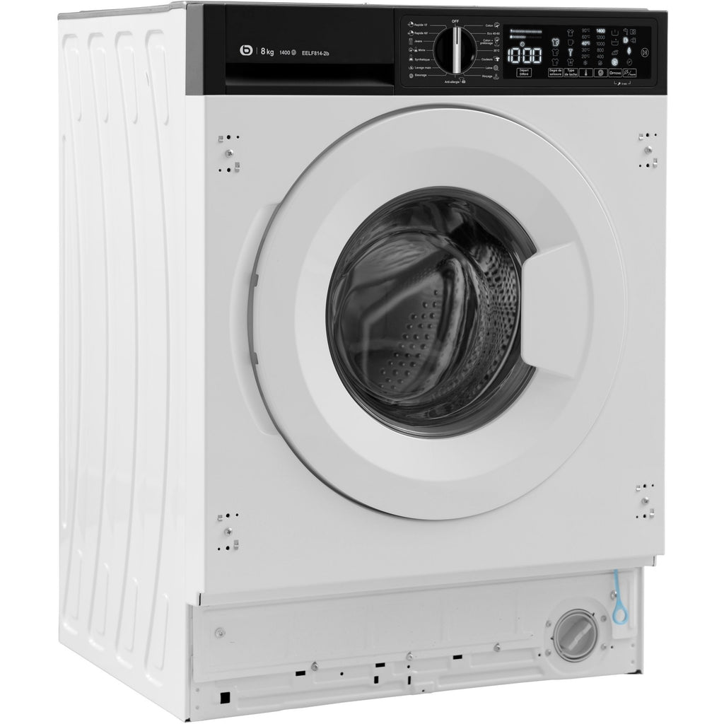Lave linge hublot encastrable ESSENTIELB EELF814-2b - 8 kg - 1400 tr/min - Classe A - Moteur induction direct drive