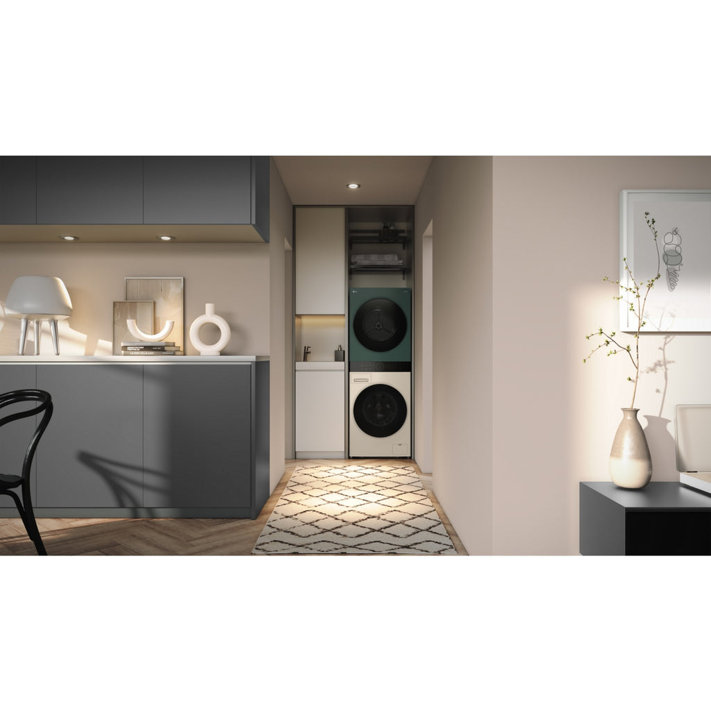Lave linge séchant hublot LG F214WT8GRBE - 12/10 kg - 1400 tr/min - Moteur direct drive - TurboWash - Vapeur - Connecté