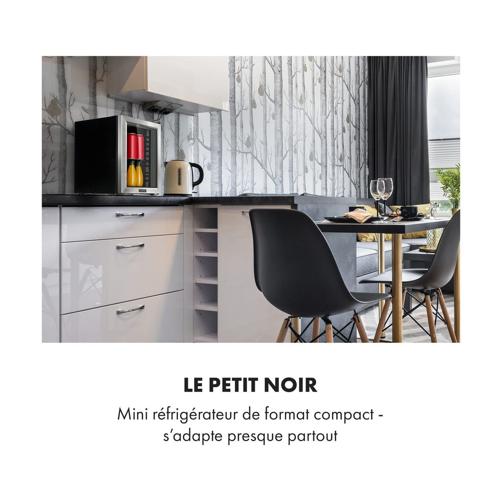 Mini réfrigérateur KLARSTEIN Harlem 23L A+ porte vitrée 39 dB Noir