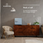 Mini réfrigérateur KLARSTEIN Audrey Evo 43L rétro compact 0-10°C bleu