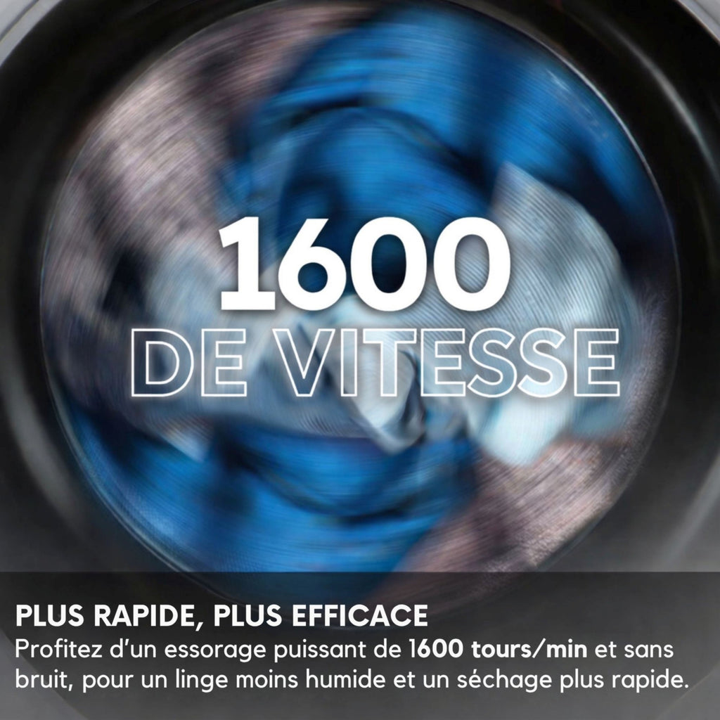 Lave linge séchant hublot encastrable HAIER BHA6SD696M6DB9-S - 9/6 kg - 1600 tr/min - Classe D - Moteur induction - Autodosage - Connecté