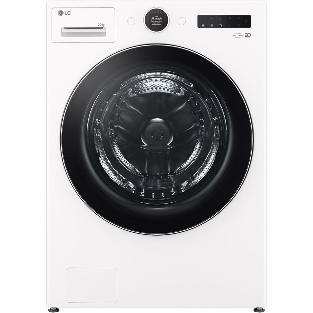 Lave linge hublot LG F20F12WST - 20 kg - 1000 tr/min - Classe A - Moteur induction direct drive - Connecté wifi