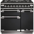 Piano de cuisson gaz FALCON ELISE 90 CHARBON Mat satiné NICKEL