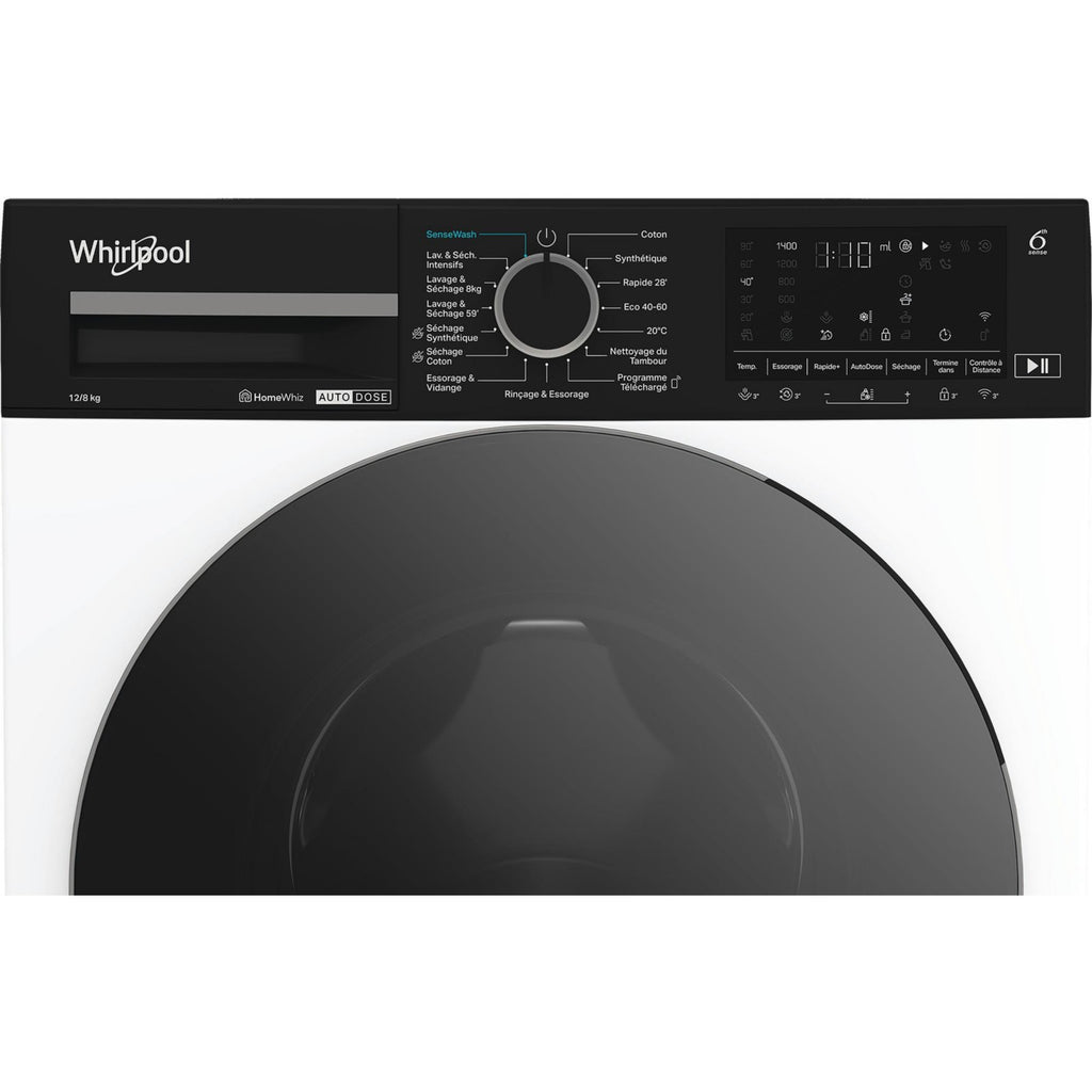 Lave linge séchant hublot WHIRLPOOL WPD2836WADSFR - 12/8 kg - 1400 tr/min - Classe D - Moteur induction