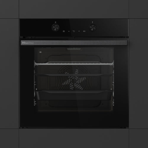 Four encastrable HISENSE BI64223EPBG - Pyrolyse - Chaleur pulsée - Rails télescopiques - Mode Pizza 300°C - Air Fry