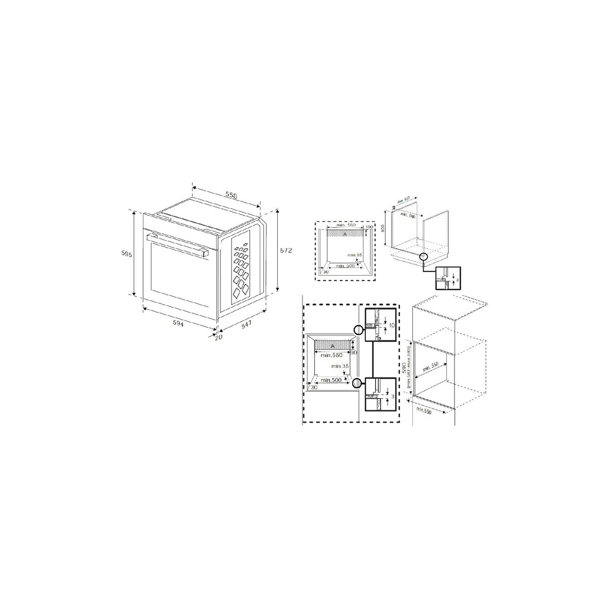 Four encastrable BEKO BBIE12300XD - Hydrolyse - Chaleur tournante