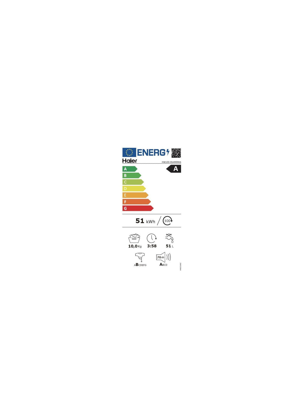 Lave linge compact HAIER HW100-B14959U1FR