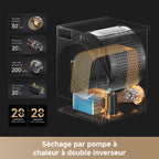 Sèche linge pompe à chaleur DREAME DRDRYL99KGG L9 9Kg
