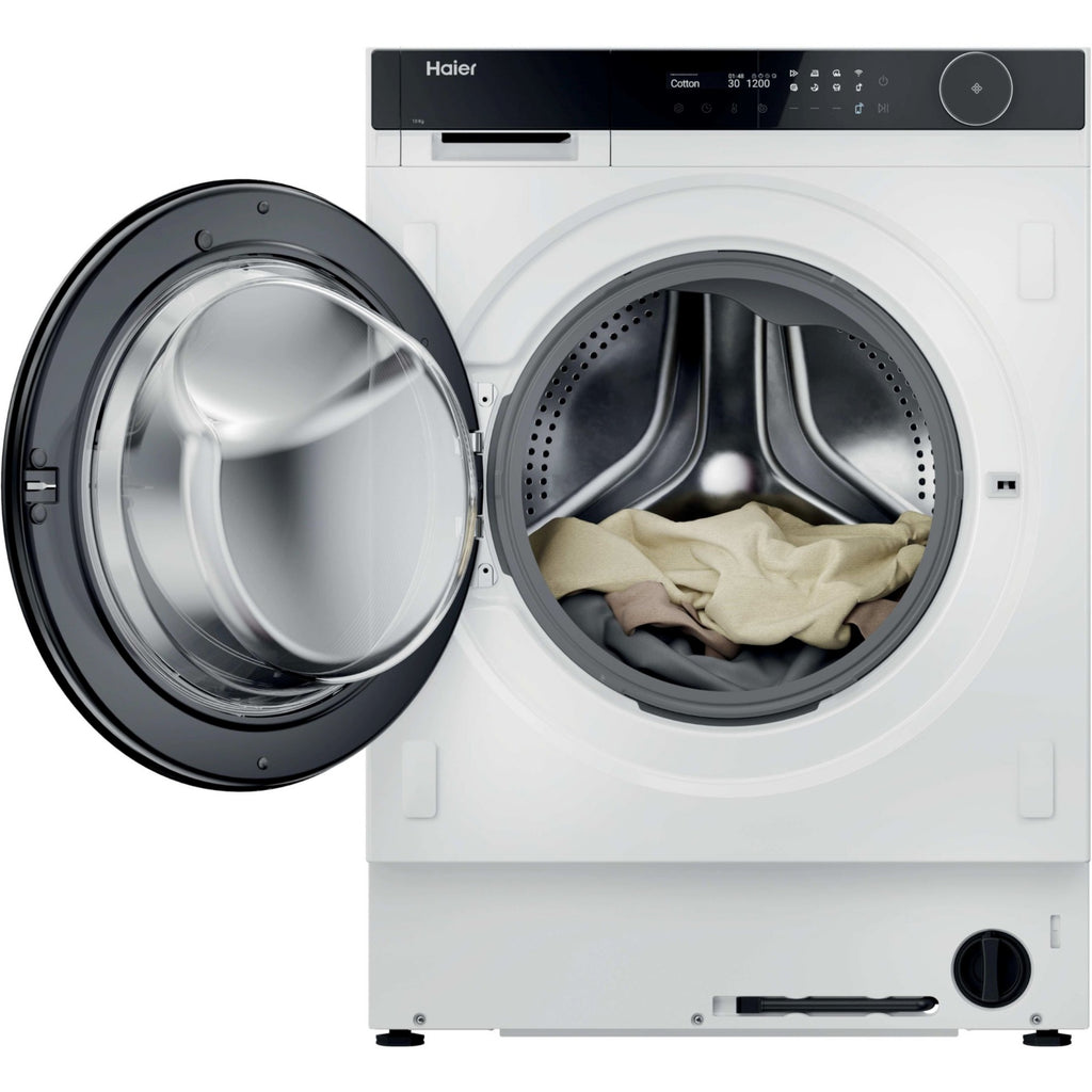 Lave linge hublot encastrable HAIER HWB100-B14858U-S - 10 kg - 1400 tr/min - Classe A - Moteur induction - Connecté