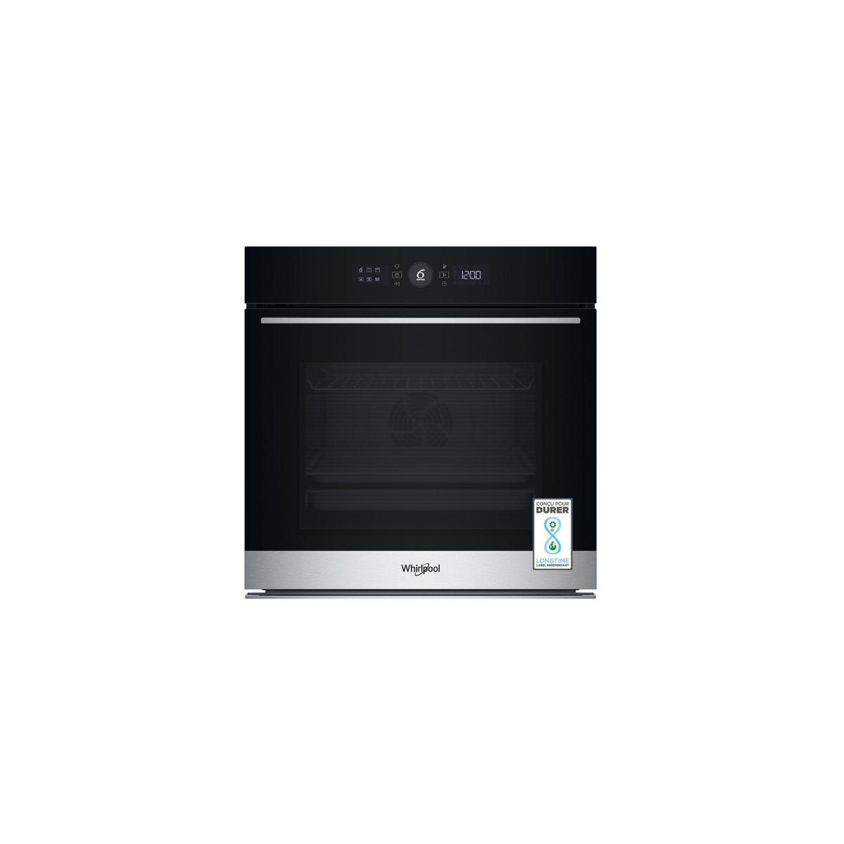 Four encastrable fonction vapeur WHIRLPOOL WOI5S8PM1SXAF - Pyrolyse - Chaleur tournante - Vapeur - Porte froide - Rails télescopiques