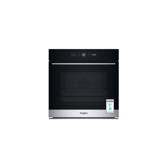 Four encastrable fonction vapeur WHIRLPOOL WOI5S8PM1SXAF - Pyrolyse - Chaleur tournante - Vapeur - Porte froide - Rails télescopiques
