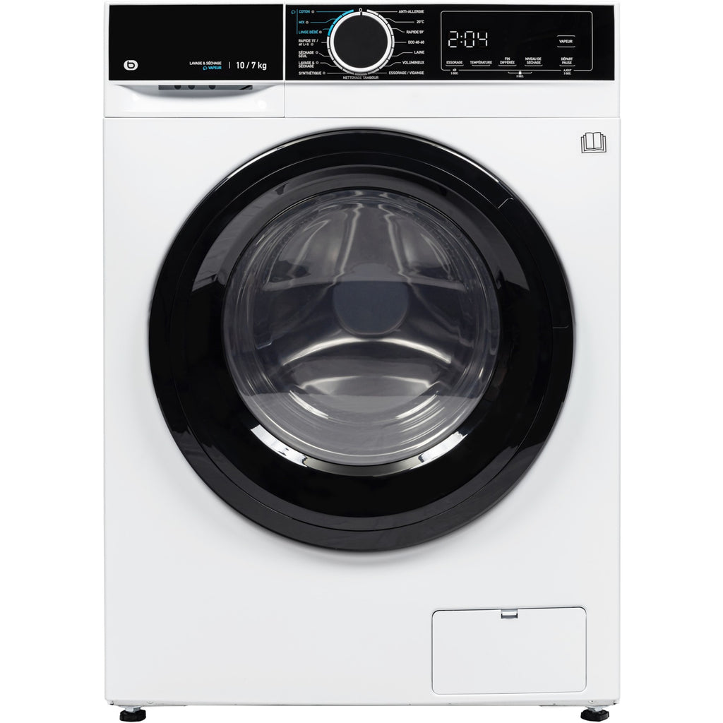 Lave linge séchant hublot ESSENTIELB ELS107-1b - 10/7 kg - 1400 tr/min - Classe D - Moteur induction