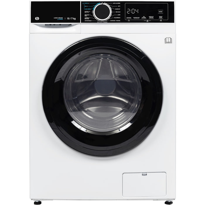 Lave linge séchant hublot ESSENTIELB ELS107-1b - 10/7 kg - 1400 tr/min - Classe D - Moteur induction
