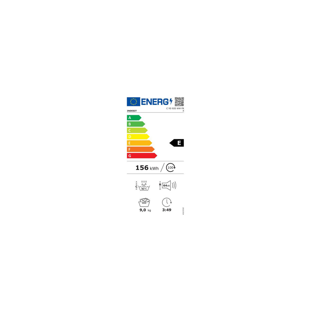 Sèche linge pompe à chaleur INDESIT CYD92DWWFR