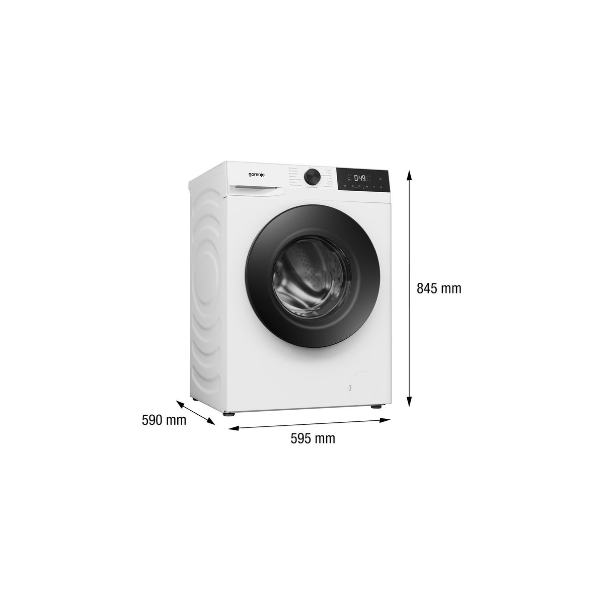 Lave linge hublot GORENJE WG2P114A22 - 11 kg - 1400 tr/min - Classe A - Moteur induction