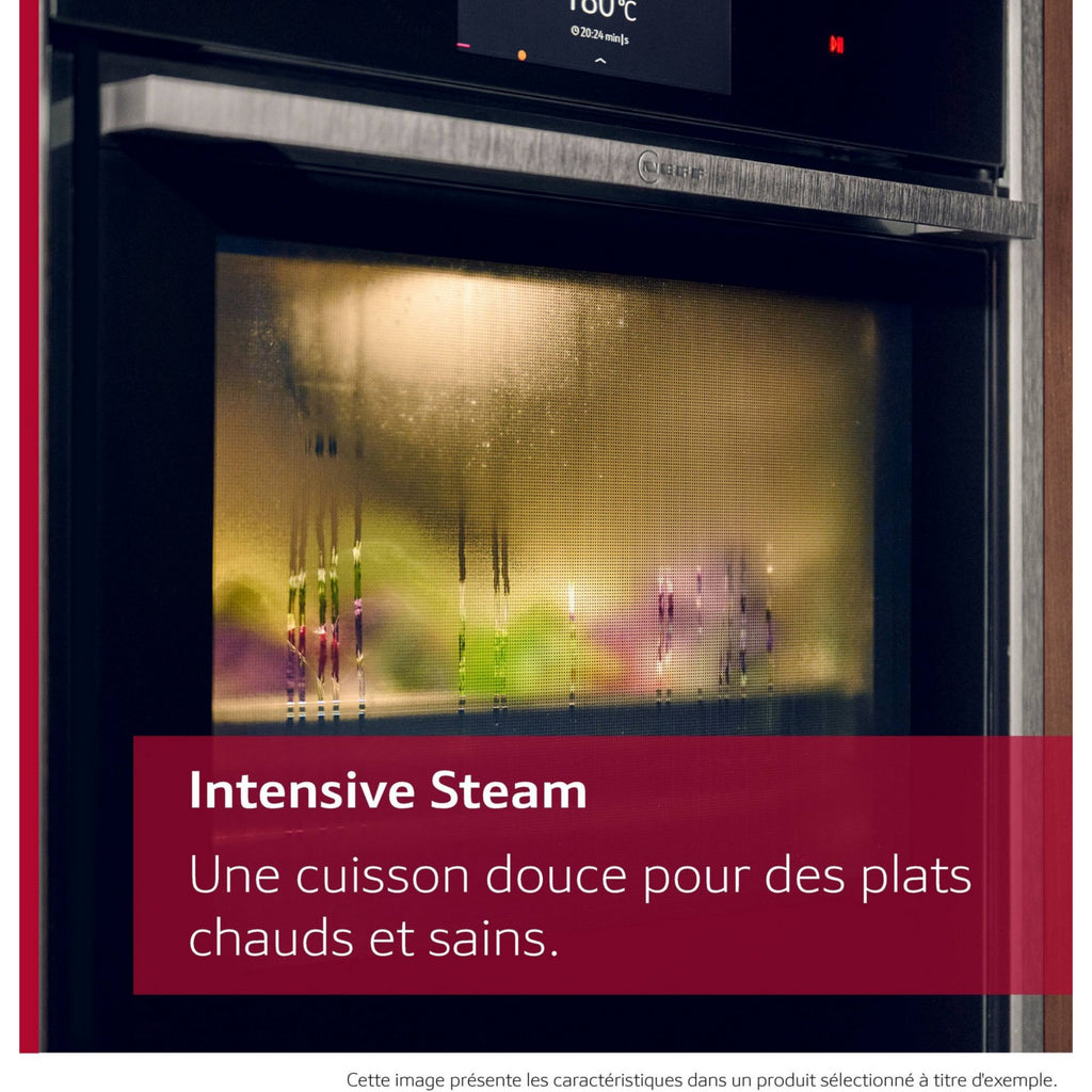Four encastrable fonction vapeur NEFF B64FS31N0 - Vapeur - Ecoclean - Porte froide - Tactile - N90 Full Steam combine Circotherm