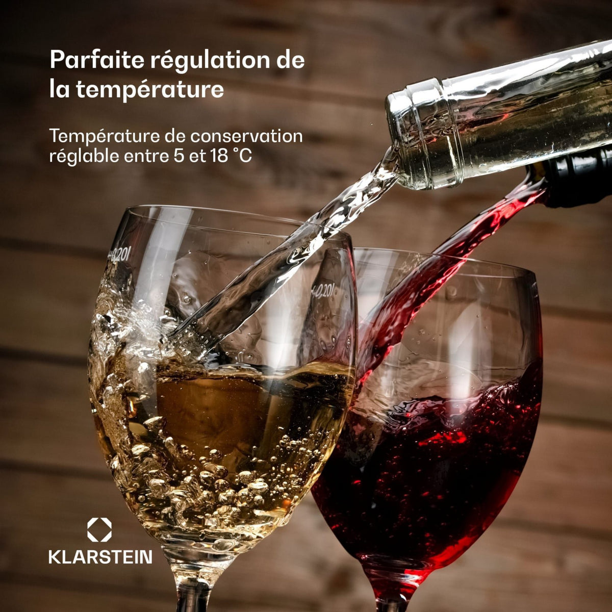 Cave à vin de service KLARSTEIN Shiraz Premium Smart 24 Wifi LED