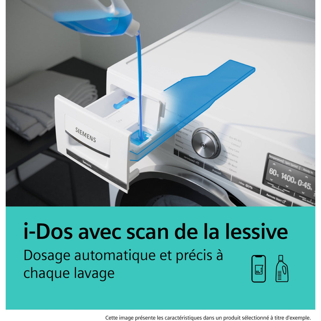 Lave linge hublot SIEMENS WG66B2ABFR - 11 kg - 1600 tr/min - Classe A - Moteur induction - Dosage automatique - Connecté