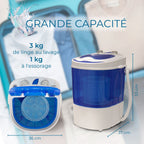 Lave linge portable BRIEBE avec Centrifugeuse, pour Camping WM1111