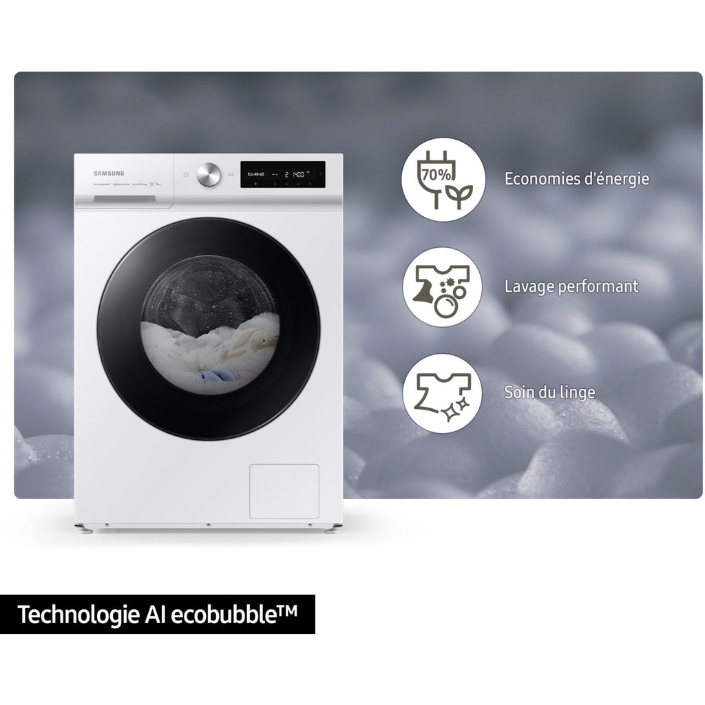 Lave linge hublot SAMSUNG WW11BB744DGW Bespoke AI Reconditionné