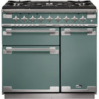 Piano de cuisson gaz FALCON ELISE 90 VERT MINERAL MAT NICKEL