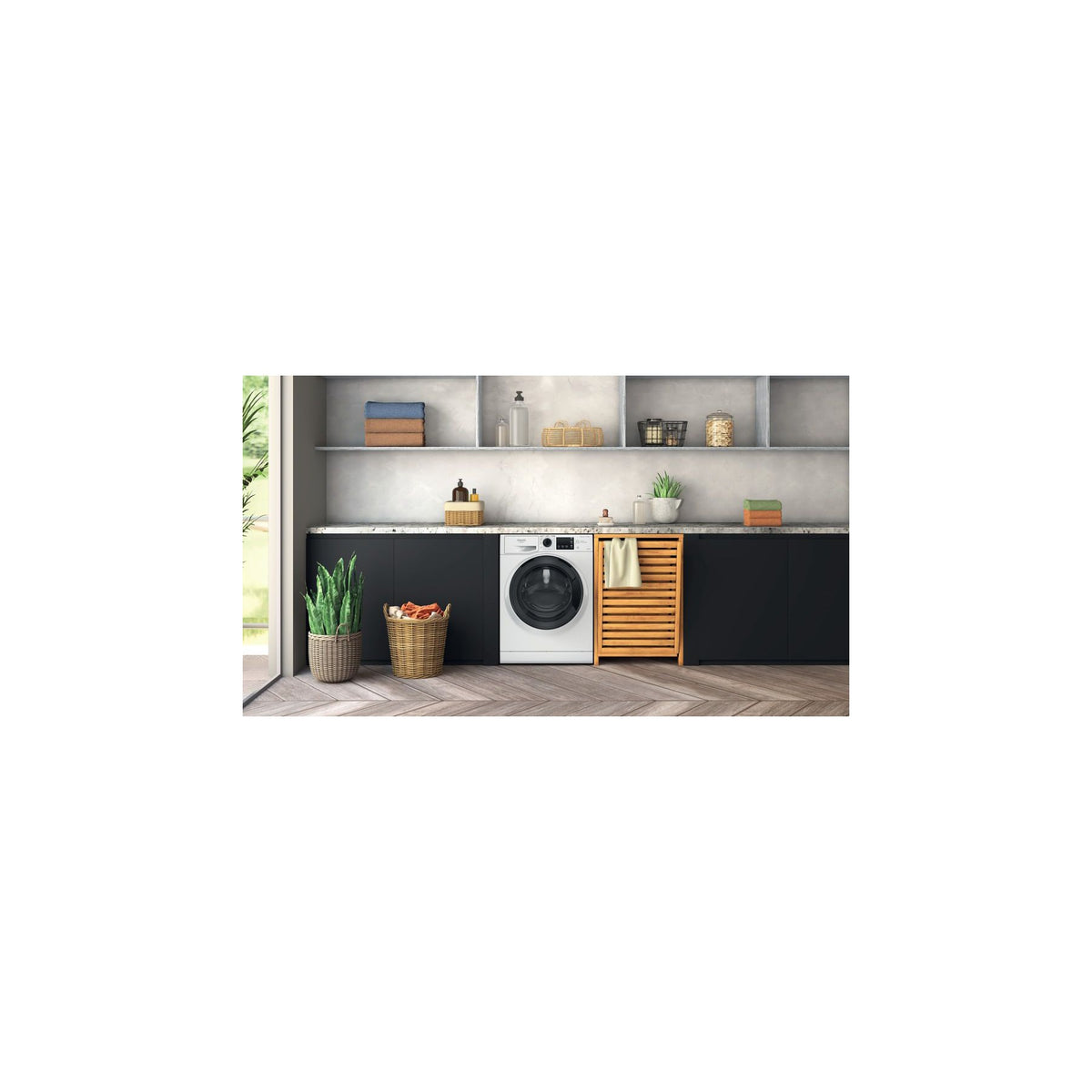 Lave linge séchant hublot HOTPOINT NDB964489WKAFR