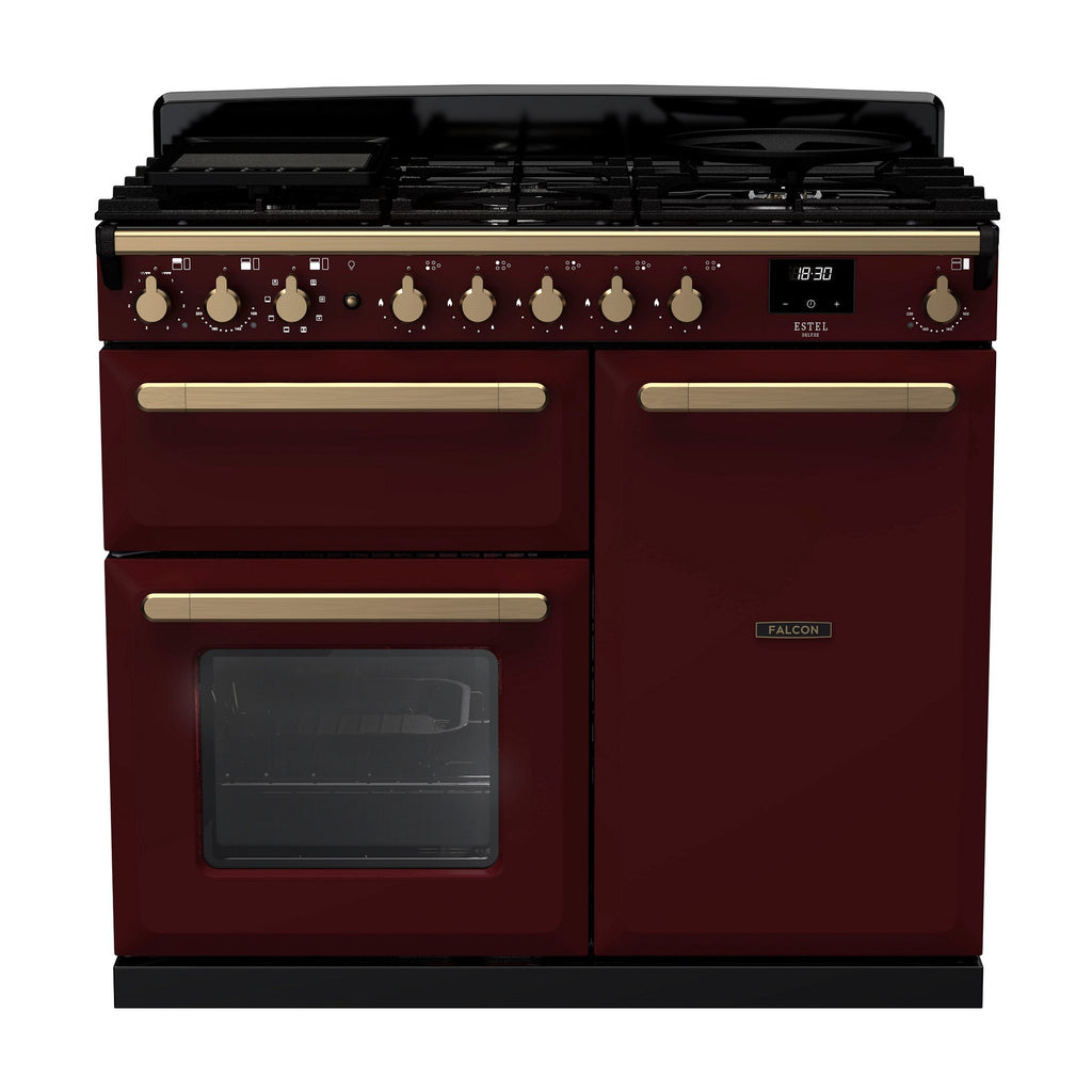 Piano de cuisson induction FALCON ESTEL DELUXE TAB IND 90 CM BORDEAUX LAIT