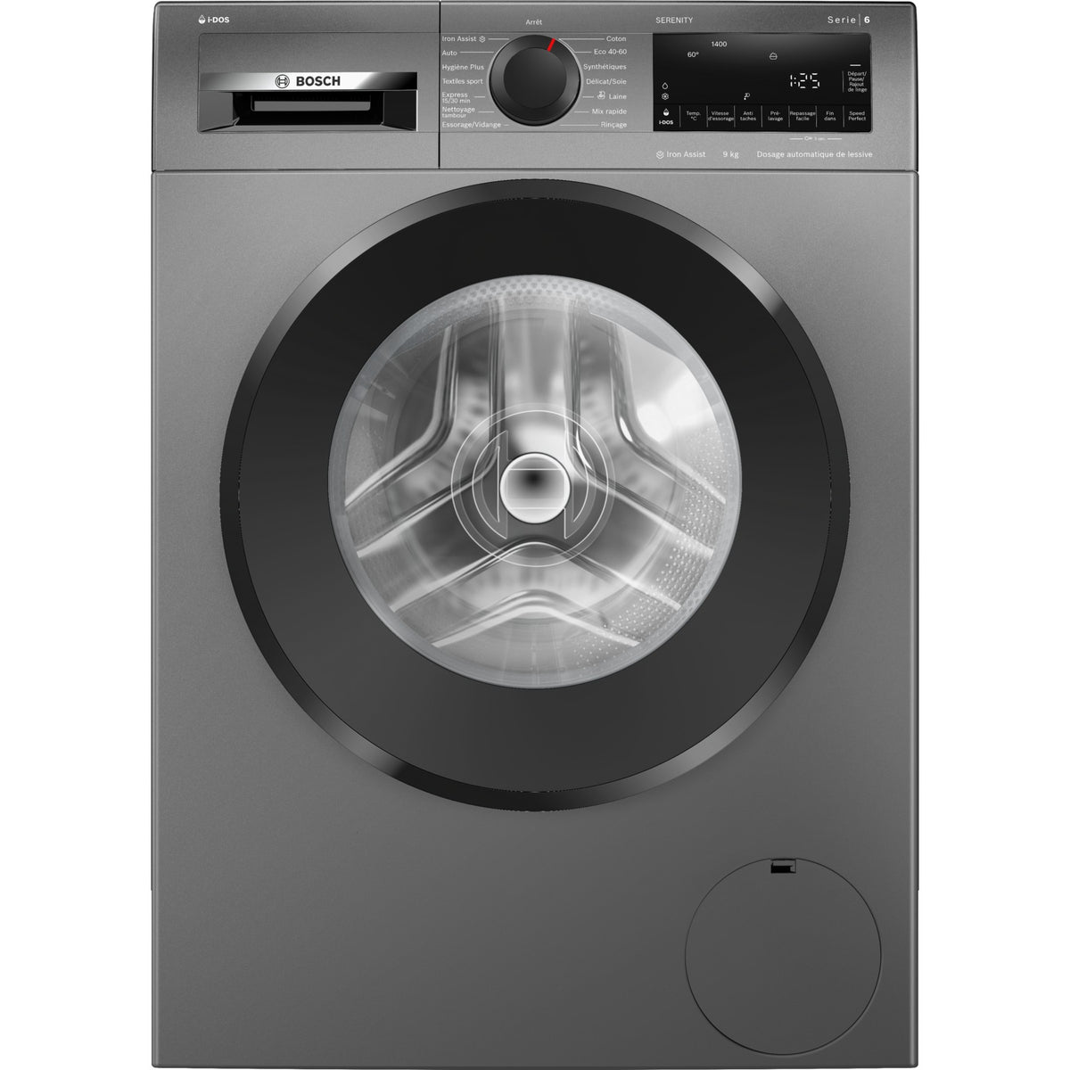 Lave linge hublot BOSCH WGG244FRFR - 9 kg - 1351 tr/min - Classe A - Moteur induction - Autodosage - Noir - SERENITY