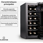 Cave à vin de service KLARSTEIN Silent Vino 12 Slim 12 bouteilles