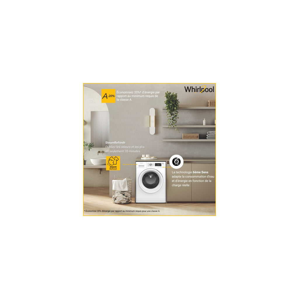 Lave linge hublot WHIRLPOOL FFBS8489WVFR Reconditionné