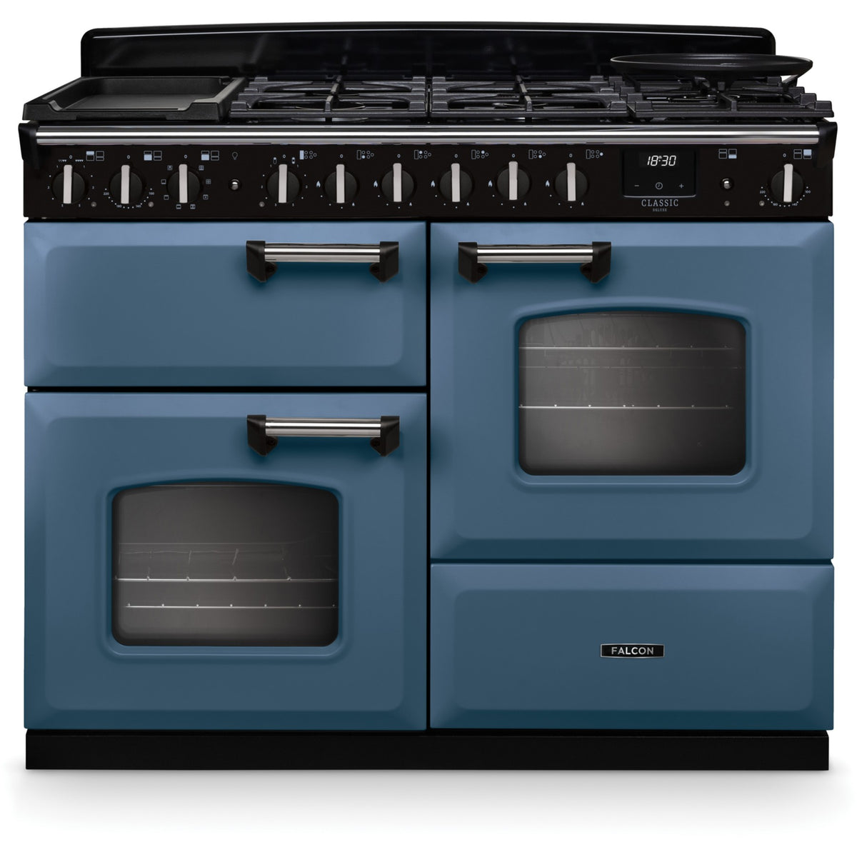 Piano de cuisson mixte FALCON NGC TAB MIX 110 CM ROCHE BLEUE CHROME