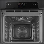 Four micro onde combiné SMEG SO6202M2B - Combiné micro-ondes - Hydrolyse - Porte froide - Rails télescopiques