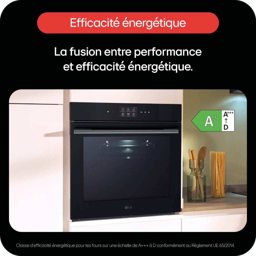 Four encastrable fonction vapeur LG WS9D7693CM - Vapeur - Hydrolyse - Porte froide - Rails télescopiques - Écran tactile