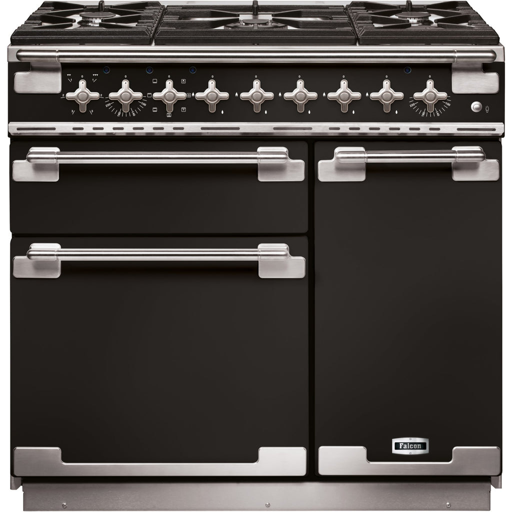 Piano de cuisson gaz FALCON ELISE90 MIXT NOIR BRILLANT