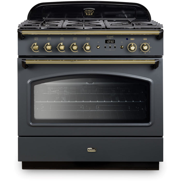 Piano de cuisson gaz FALCON CLASSIC FX TAB GAZ 90 CM ARDOISE LAITON