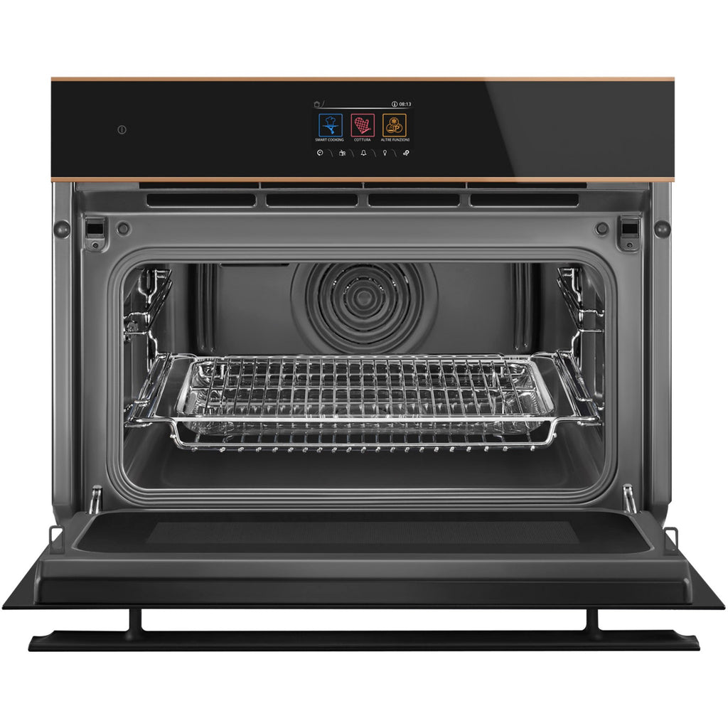 Four micro onde combiné SMEG SO4604M2PNR - Hydrolyse - Rails télescopiques