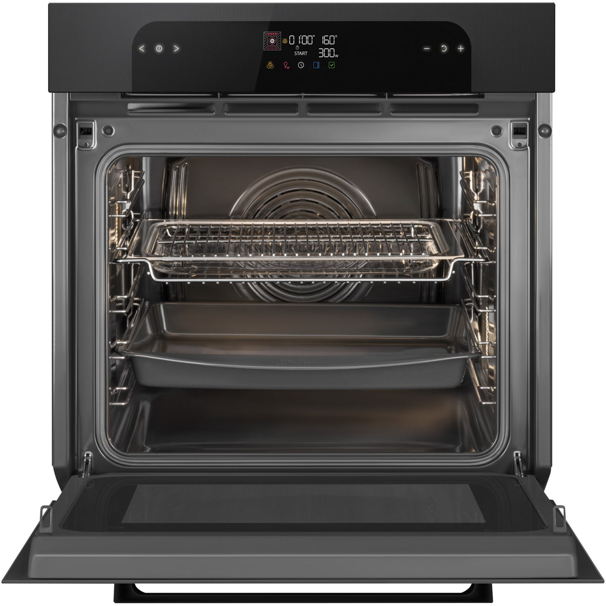 Four micro onde combiné SMEG SO6202M2B - Combiné micro-ondes - Hydrolyse - Porte froide - Rails télescopiques