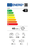 Lave linge hublot CANDY BR 49B8-S - 9 kg - 1400 tr/min - Classe A - Vapeur - Connecté